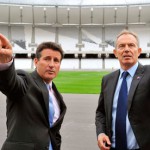 Tony Blair at the Olympic stadium